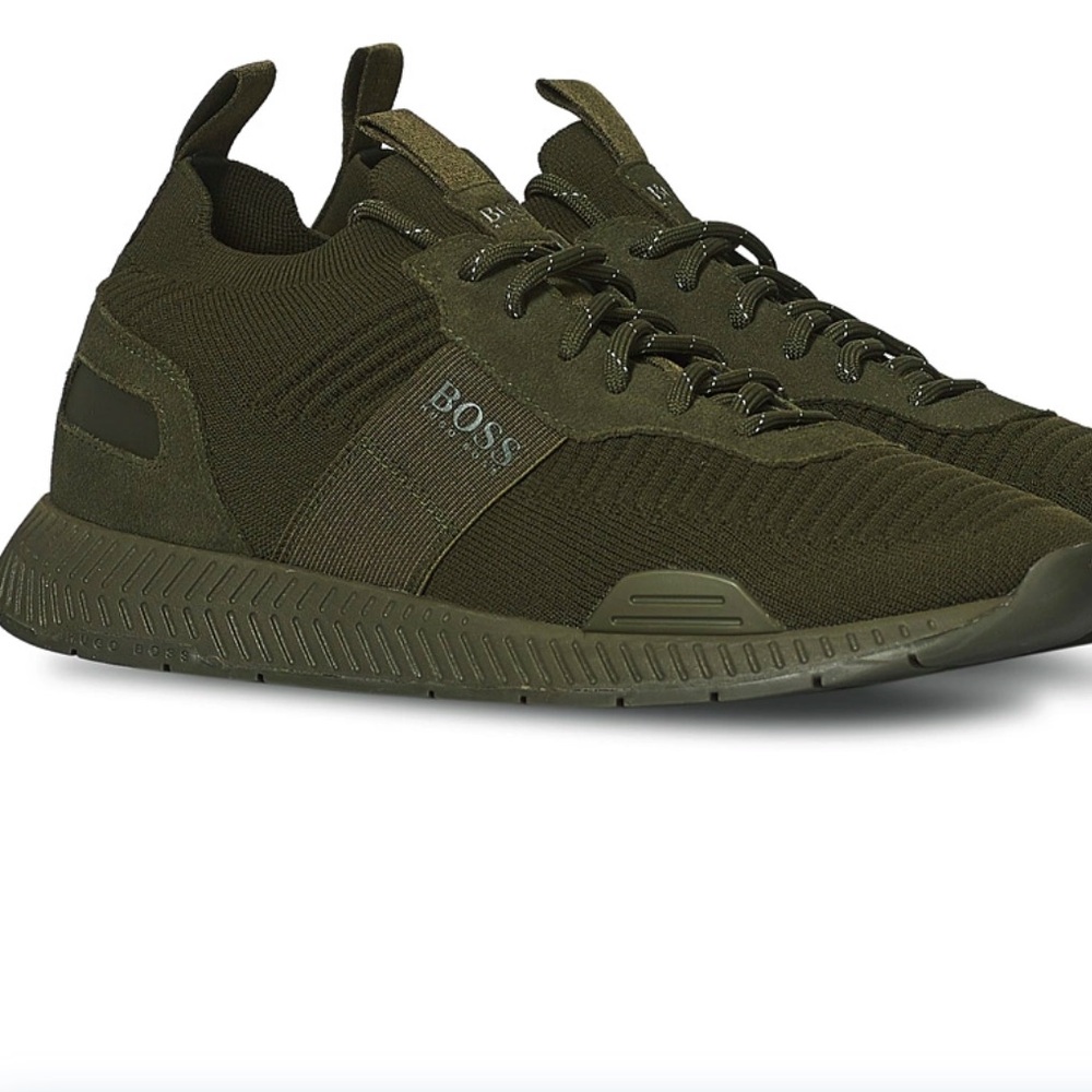 BOSS Titanium Running Sneaker Dark Green size 40
